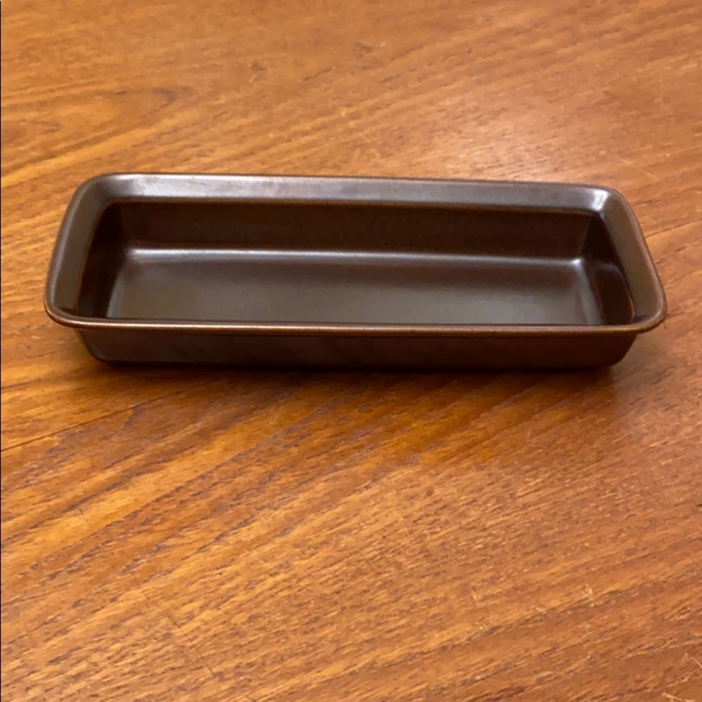 Rectangular dish brown pottery